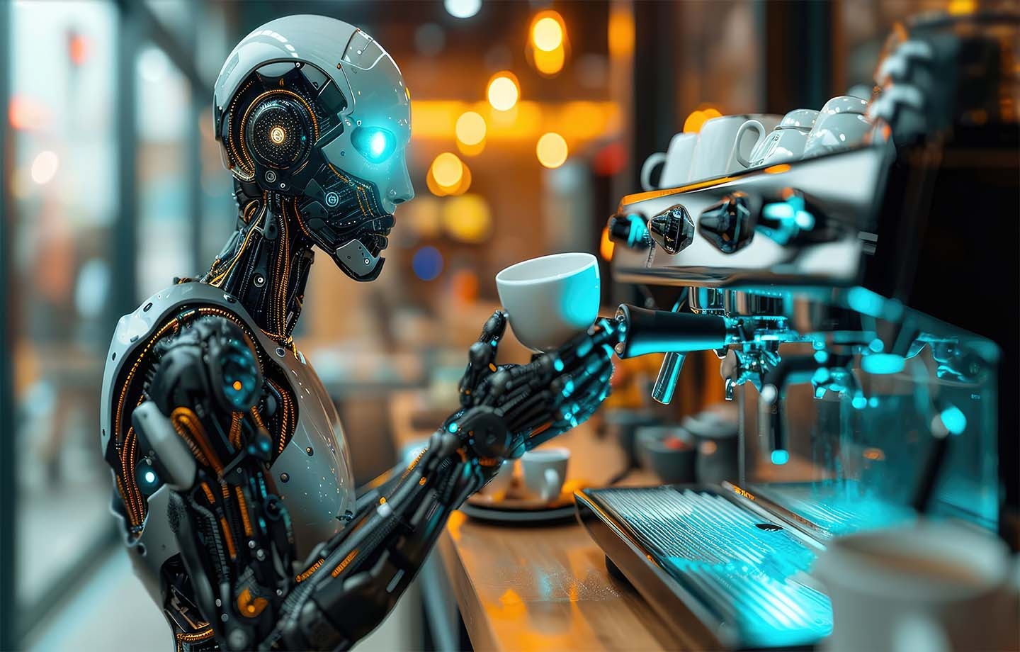 AI Robot in Restaurant 