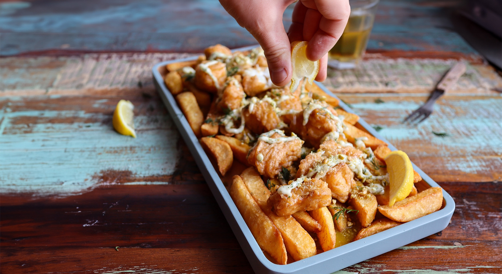 Tempura Fish Loaded Fries