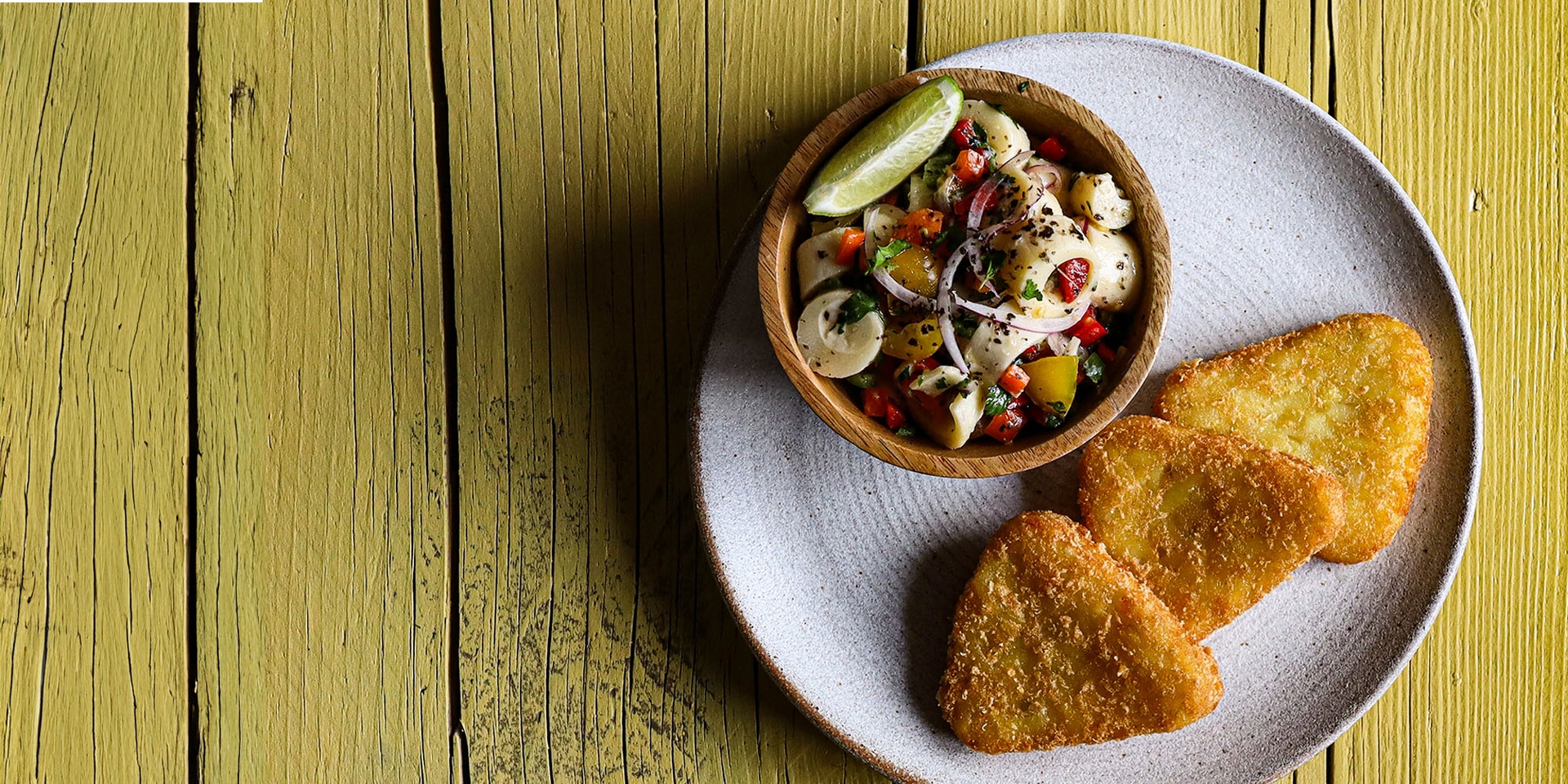 Vegan Ceviche with Aviko Hash Browns