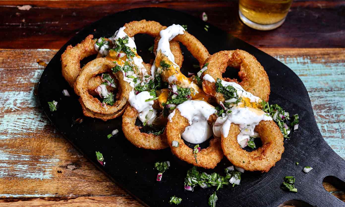 Popadom Style Onion Rings
