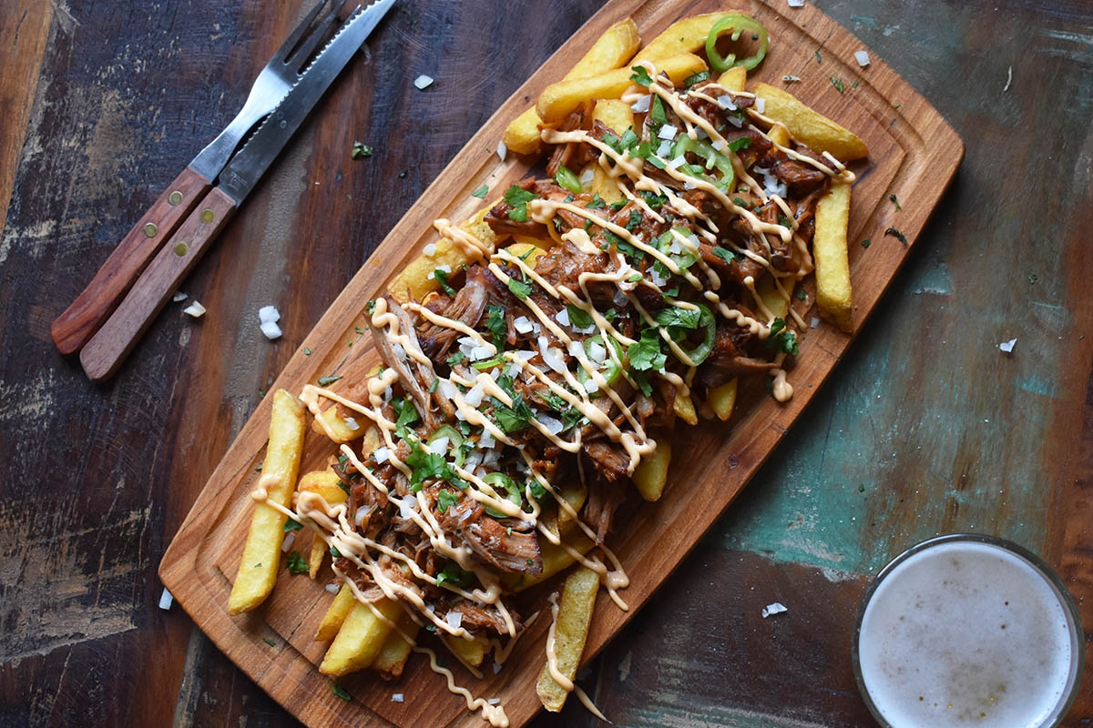 Pulled Pork Taco Loaded Fries