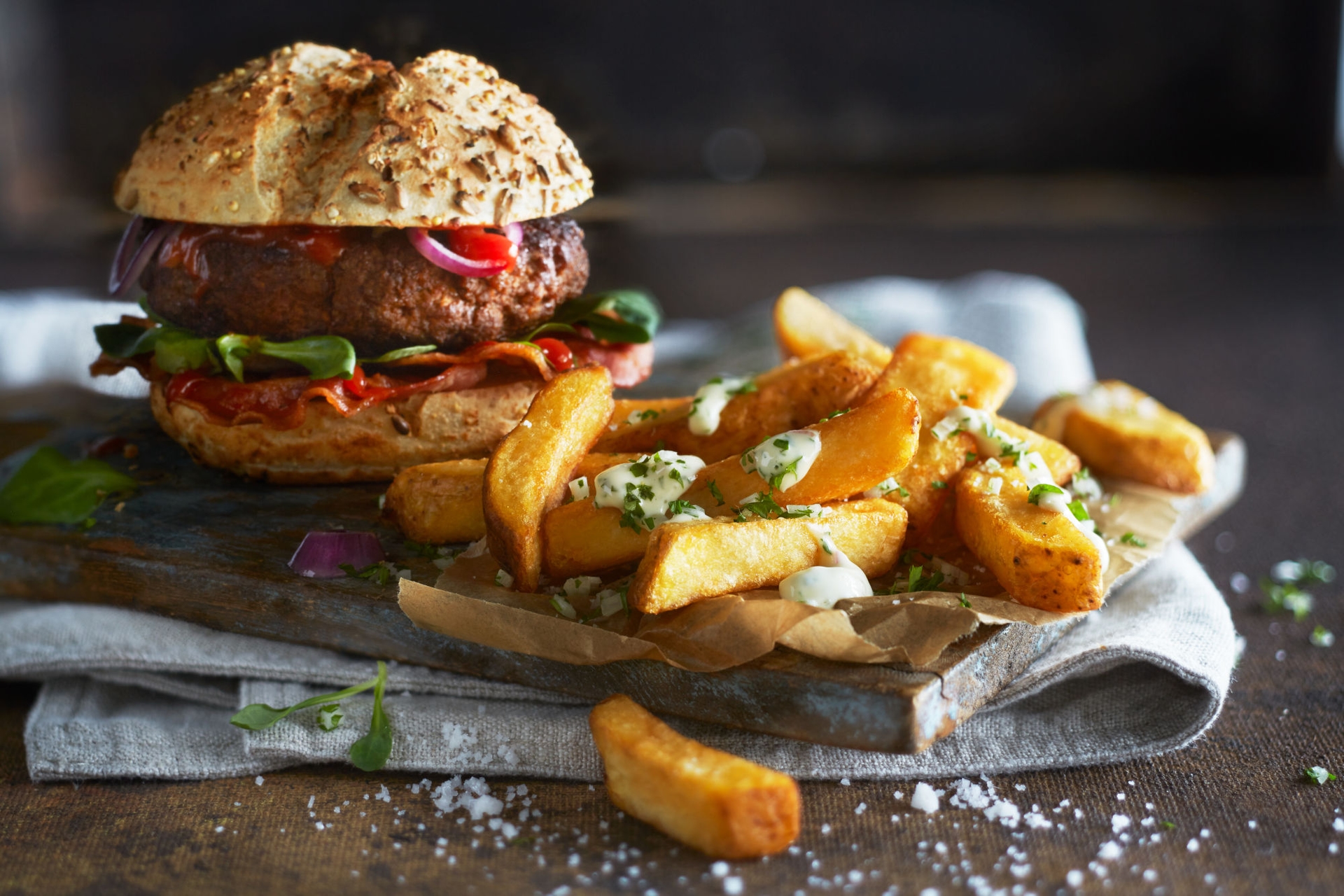 Burger and Fries