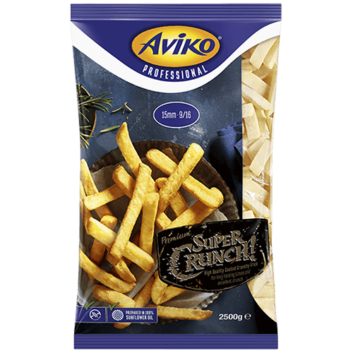 aviko  super crunch fries 15mm cut size