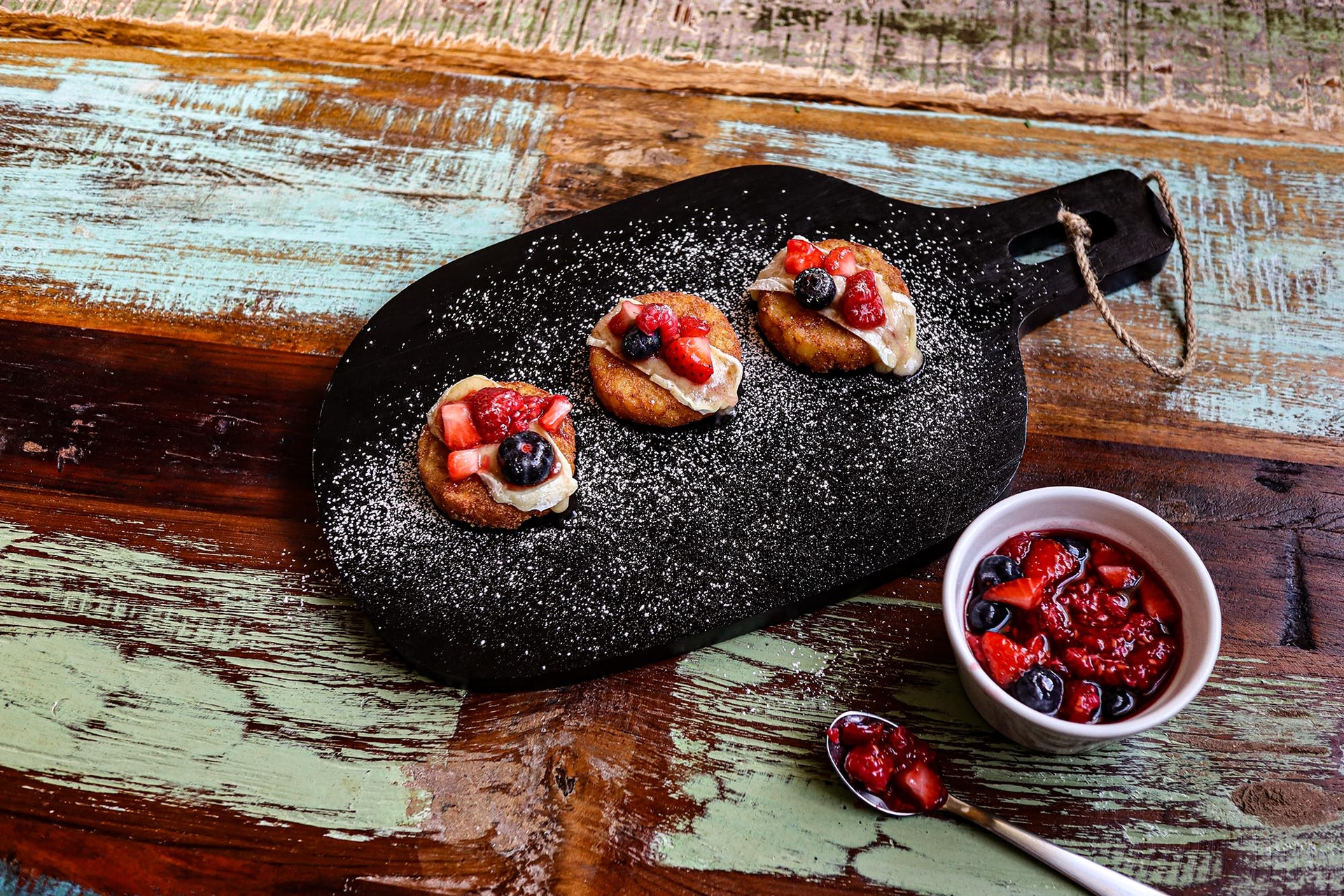 Melted Brie and Berry Hash Browns