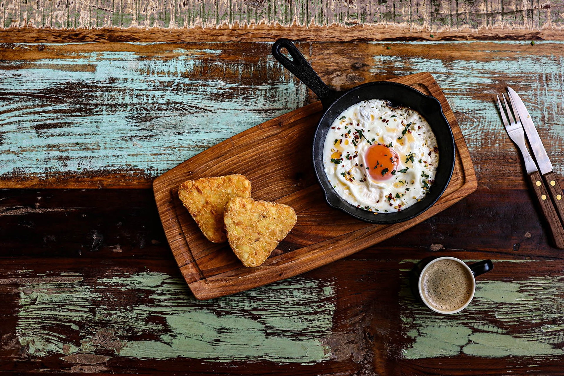 Feta Eggs with Hash Browns