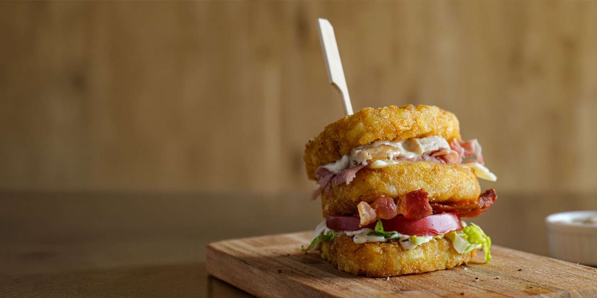 Club Sandwich Hash Brown Stack
